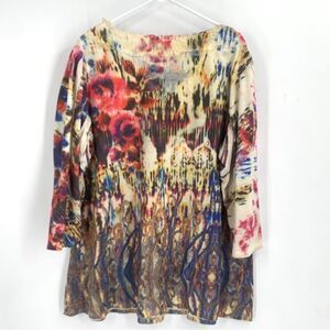 Mishka by Sienna Rose  Size 2X Floral Flowey Print Tunic Top